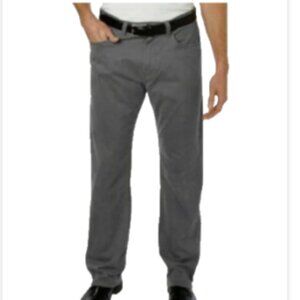 New with Tags Kirkland Standard Fit 5-Pocket Bedford Chino Pants, 36 X 32 Gray